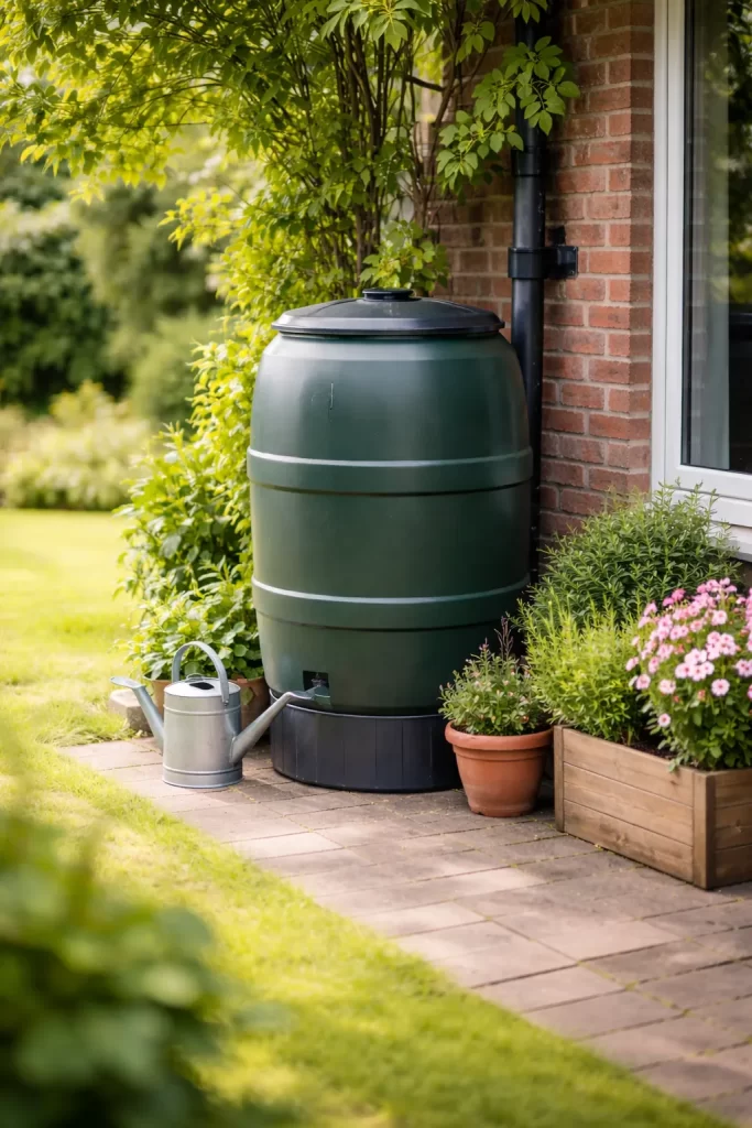 Naast een regenpijp, op een stevige plek en liefst in de schaduw.