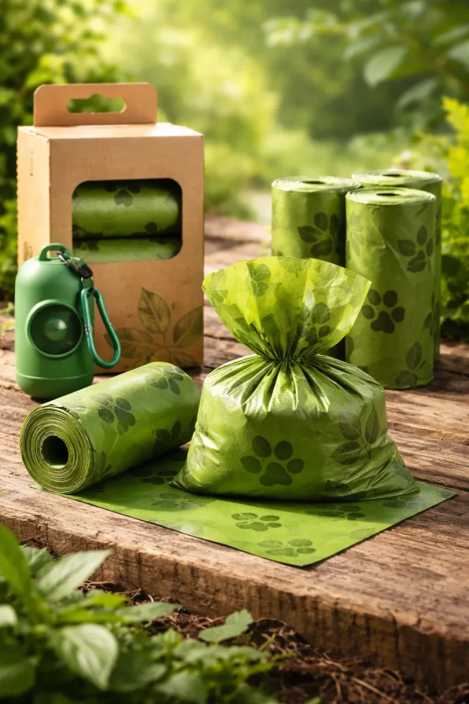 Stevige, milieuvriendelijke hondenpoepzakjes voor dagelijks gebruik.