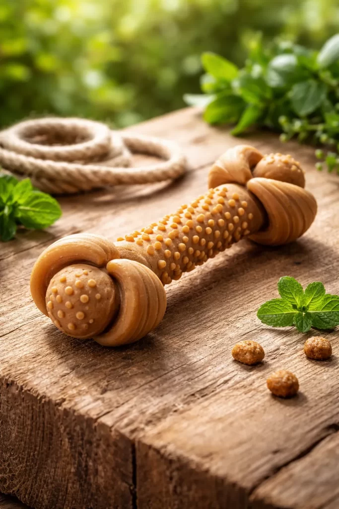 Duurzaam en veilig hondenspeelgoed van natuurlijk rubber voor dagelijks kauwplezier.