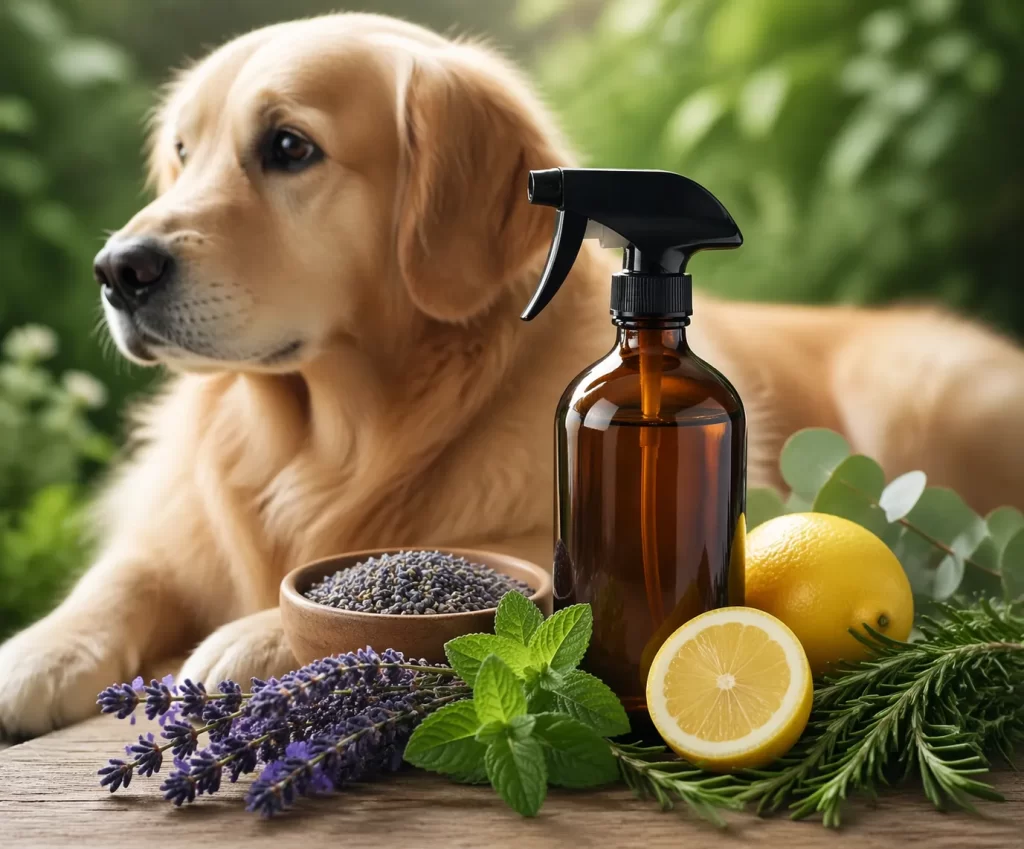 Natuurlijke verzorging voor honden zonder pesticiden.